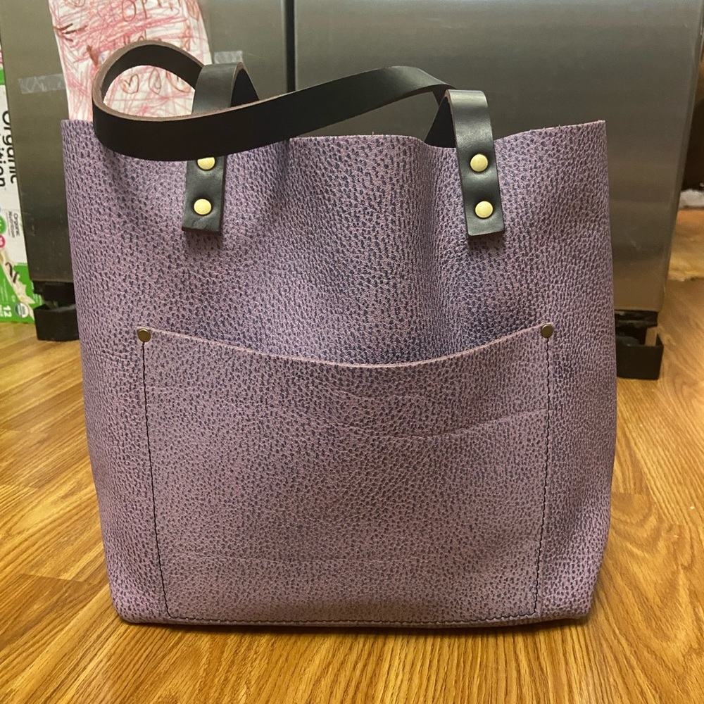 Portland Leather Goods large classic tote in Lilac